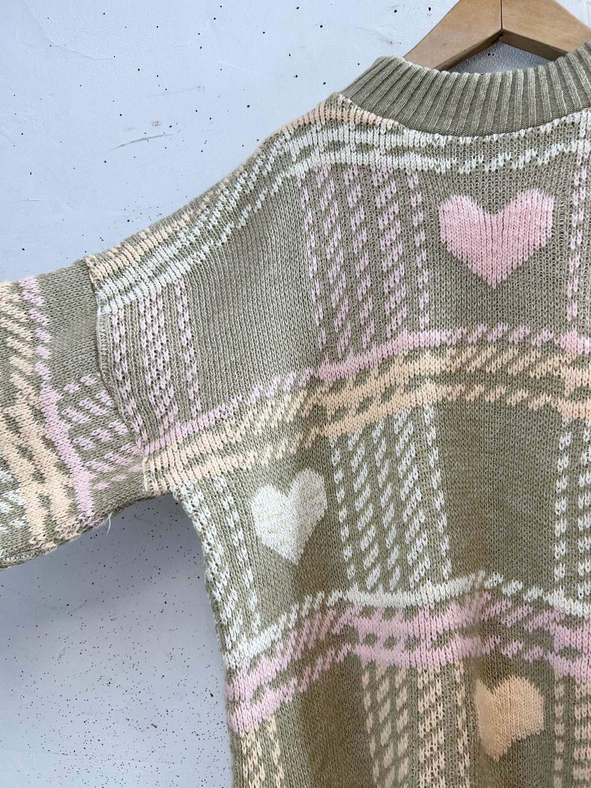 '80s Vintage Fancy Knit Sweater MADE IN USA [I33908]