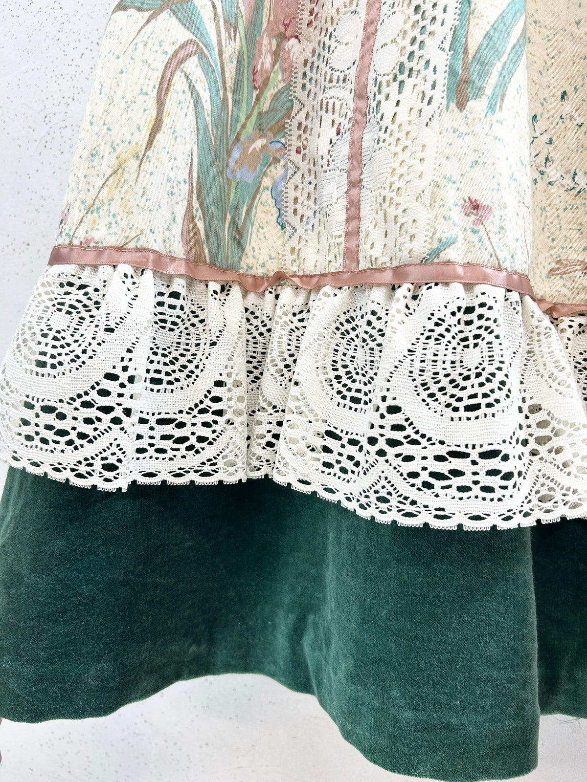 '70s Vintage Patchwork Skirt [I33832]