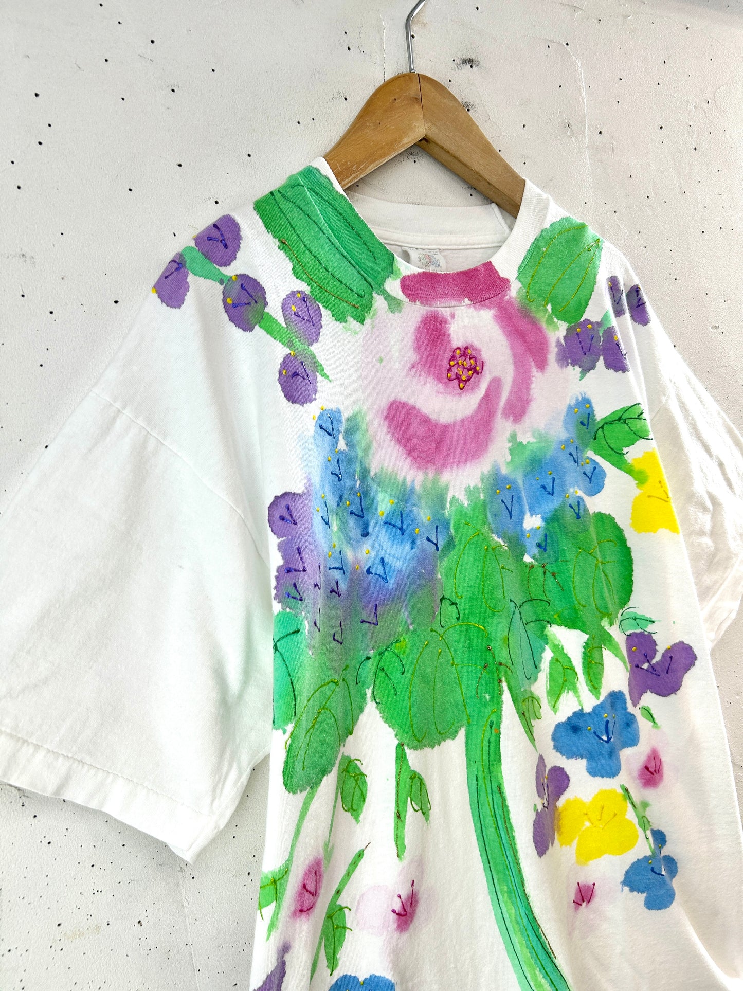 Vintage Hand Painted T-Shirt 〜 FRUIT OF THE LOOM 〜 MADE IN USA [G32921]