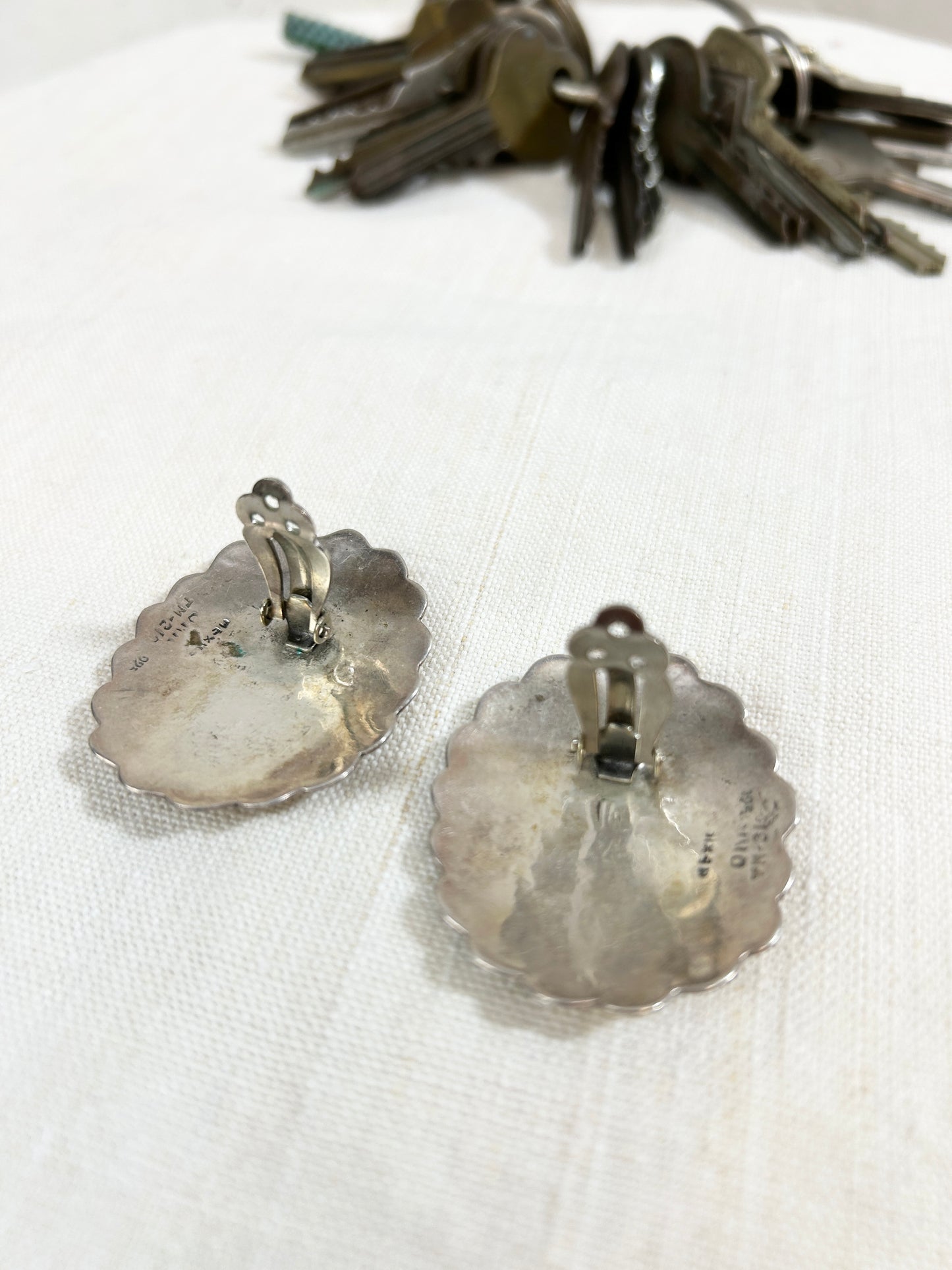 Vintage 925 Silver Earrings MADE IN MEXICO [I30261］
