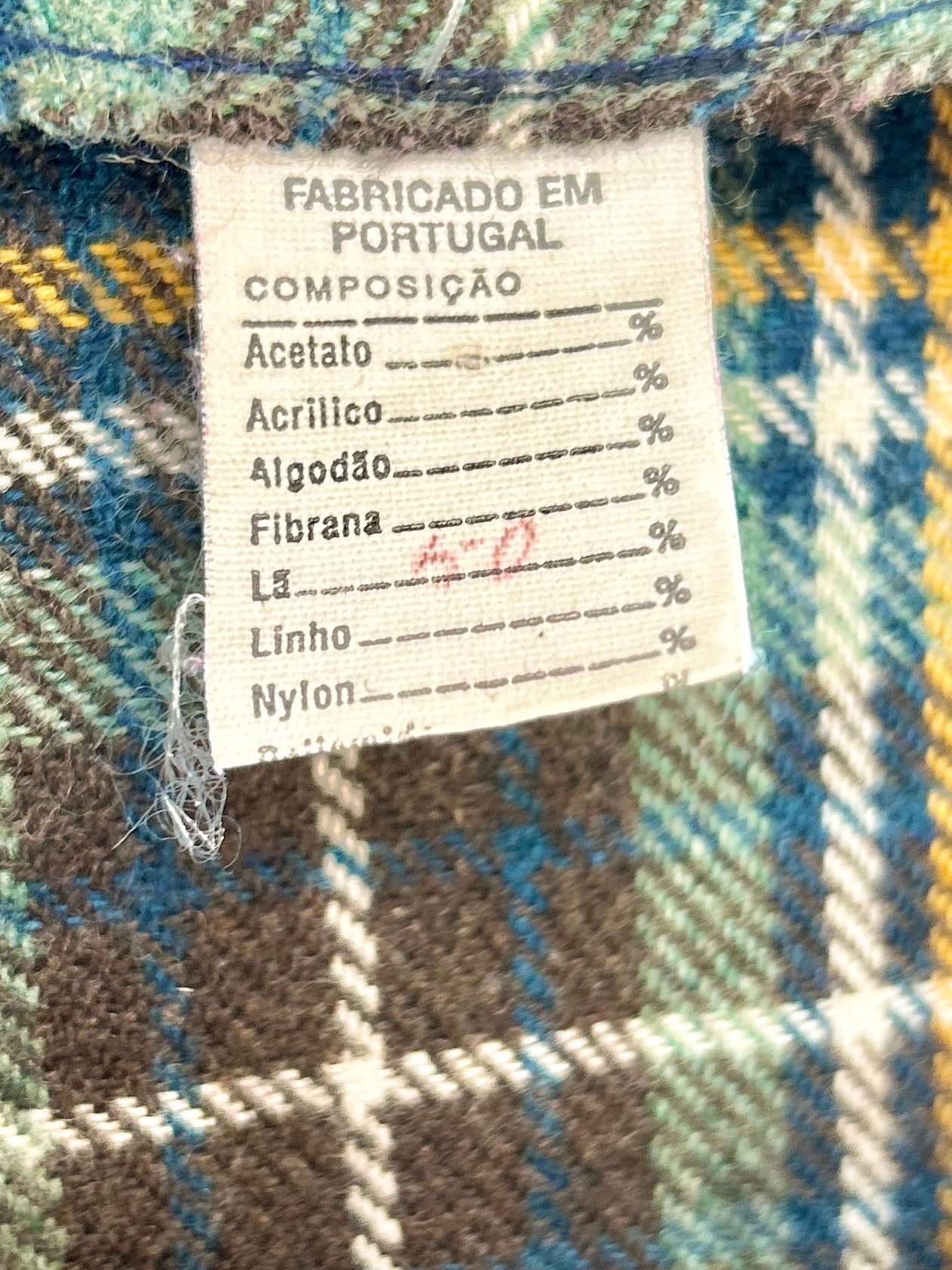 Vintage plaid Poncho  [K30804]