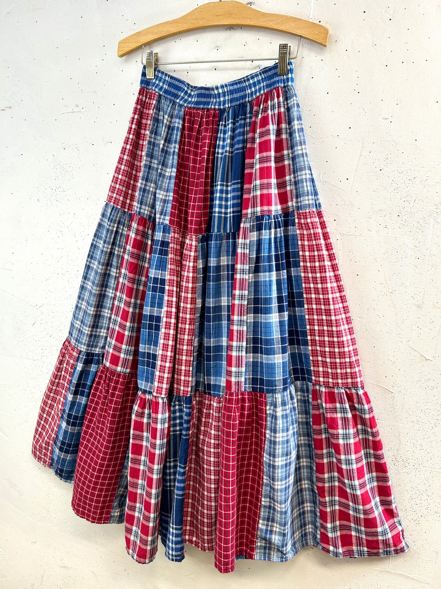 Vintage Patchwork Tiered Skirt [H33537]