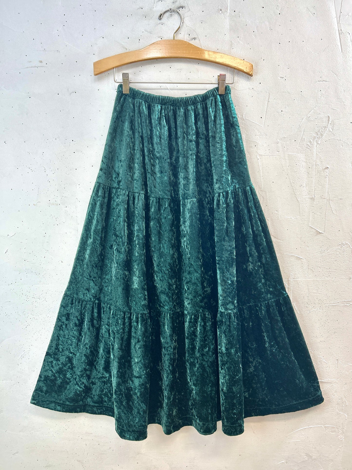 Vintage Velours Tiered Skirt  [J30646]