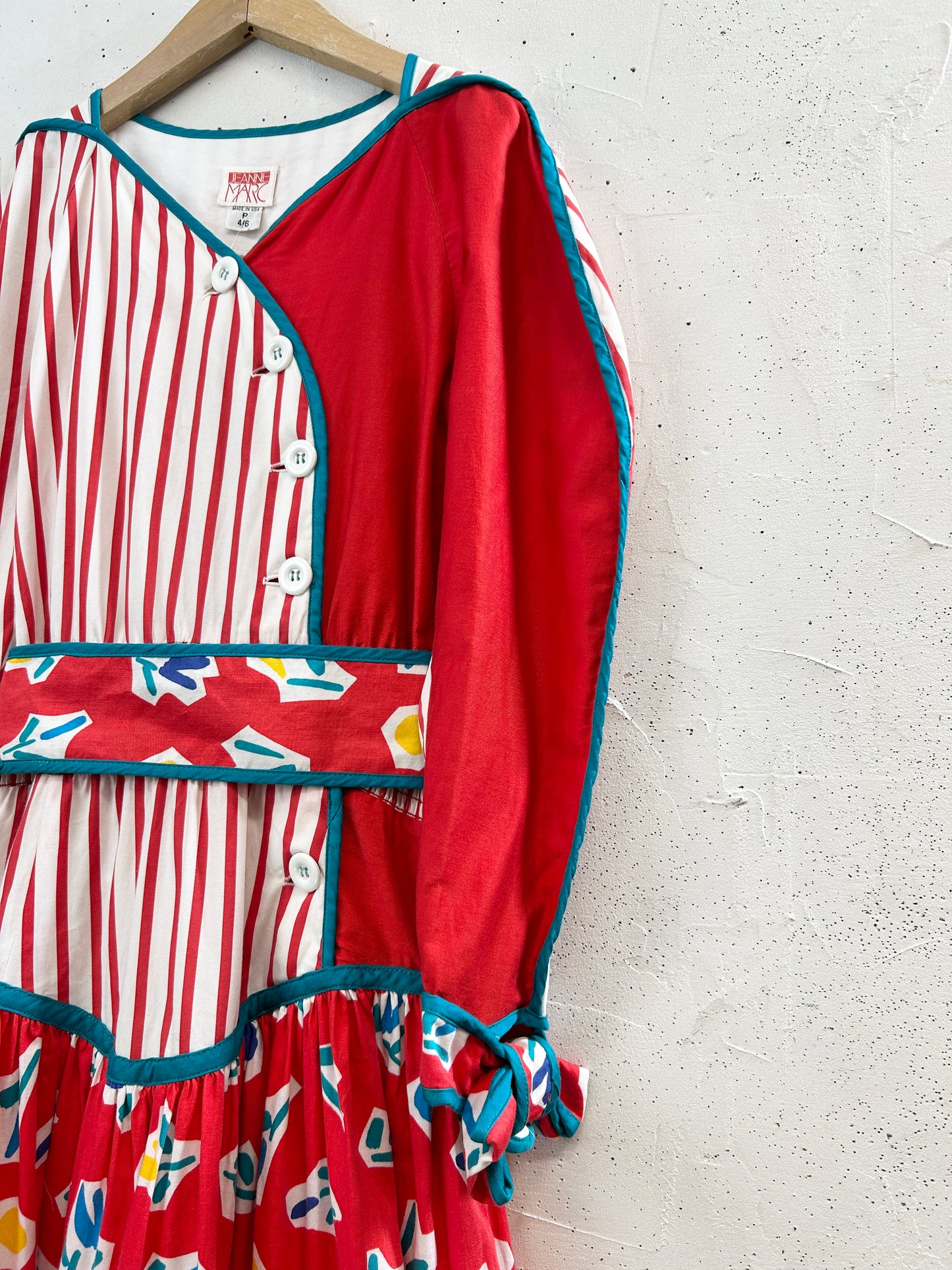 '80s Vintage Dress 〜JEANNE MARC〜 [H33607]