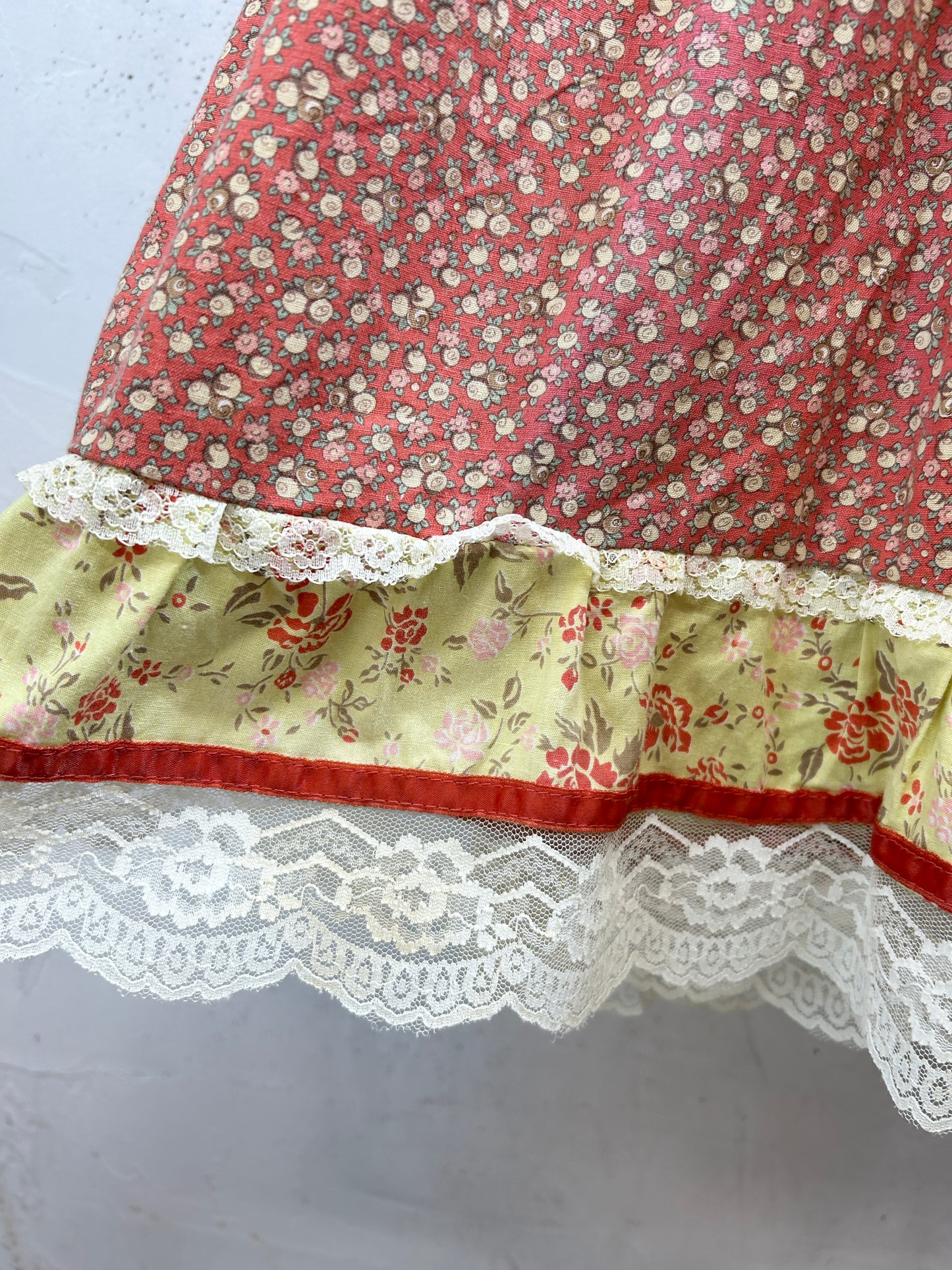 '70s Vintage Dress 〜Homespun〜 [G32910]