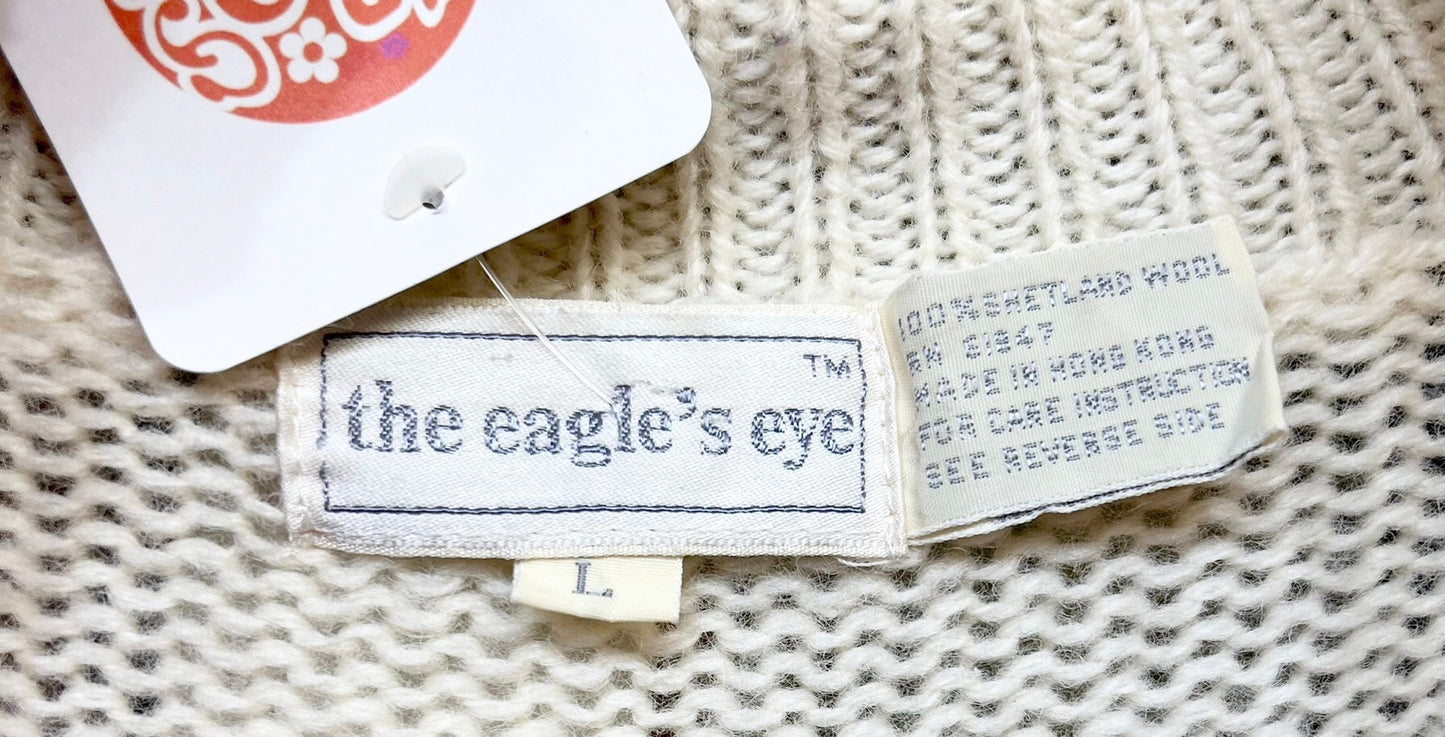 Vintage Hand Knit Cardigan 〜the eagle's eye〜[L25856]