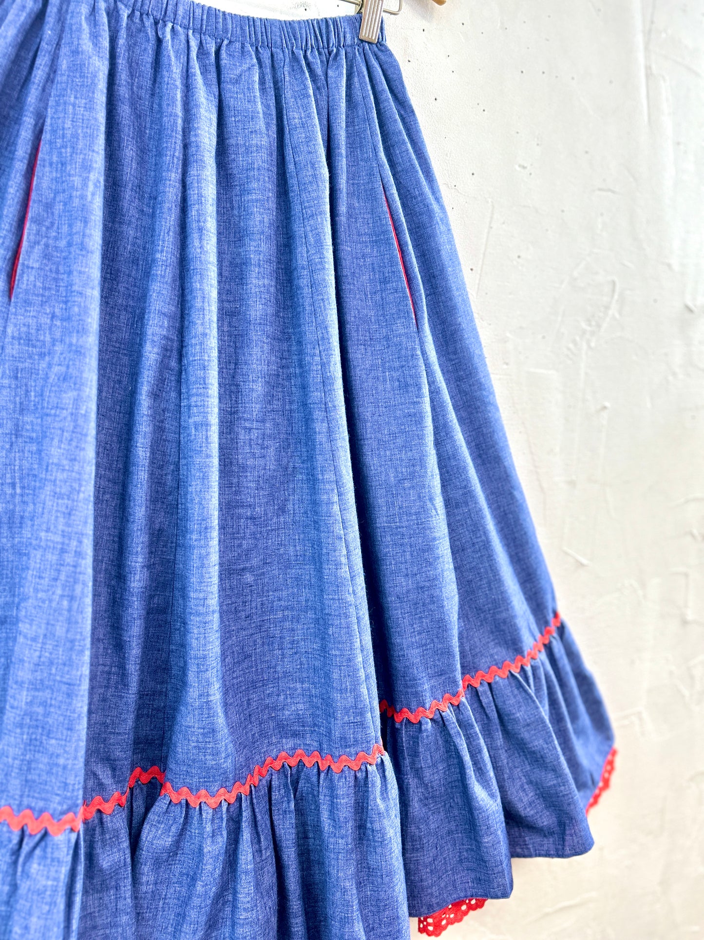 ’70s Vintage Skirt 〜carefree fashions〜 [B31622]
