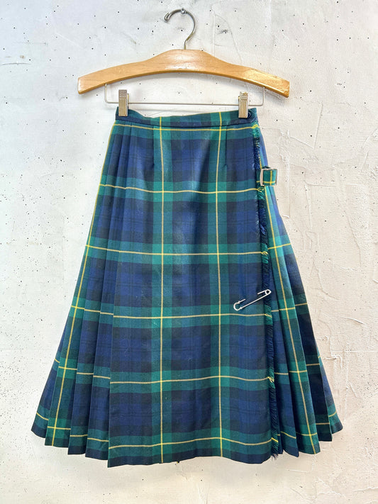 Vintage Plaid Skirt [K30767]