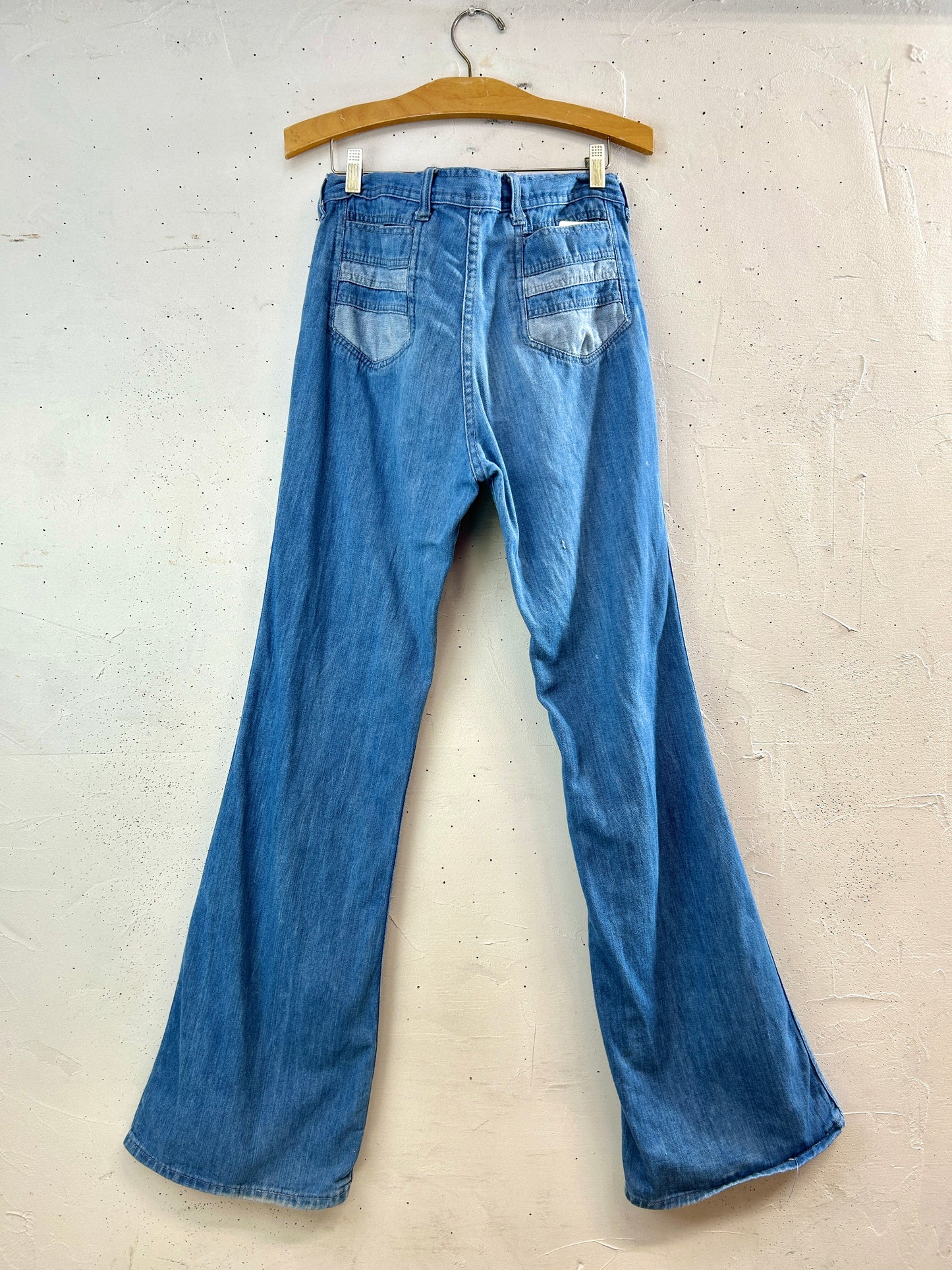 ’70s Vintage Denim Baggy Pants  [H33635]