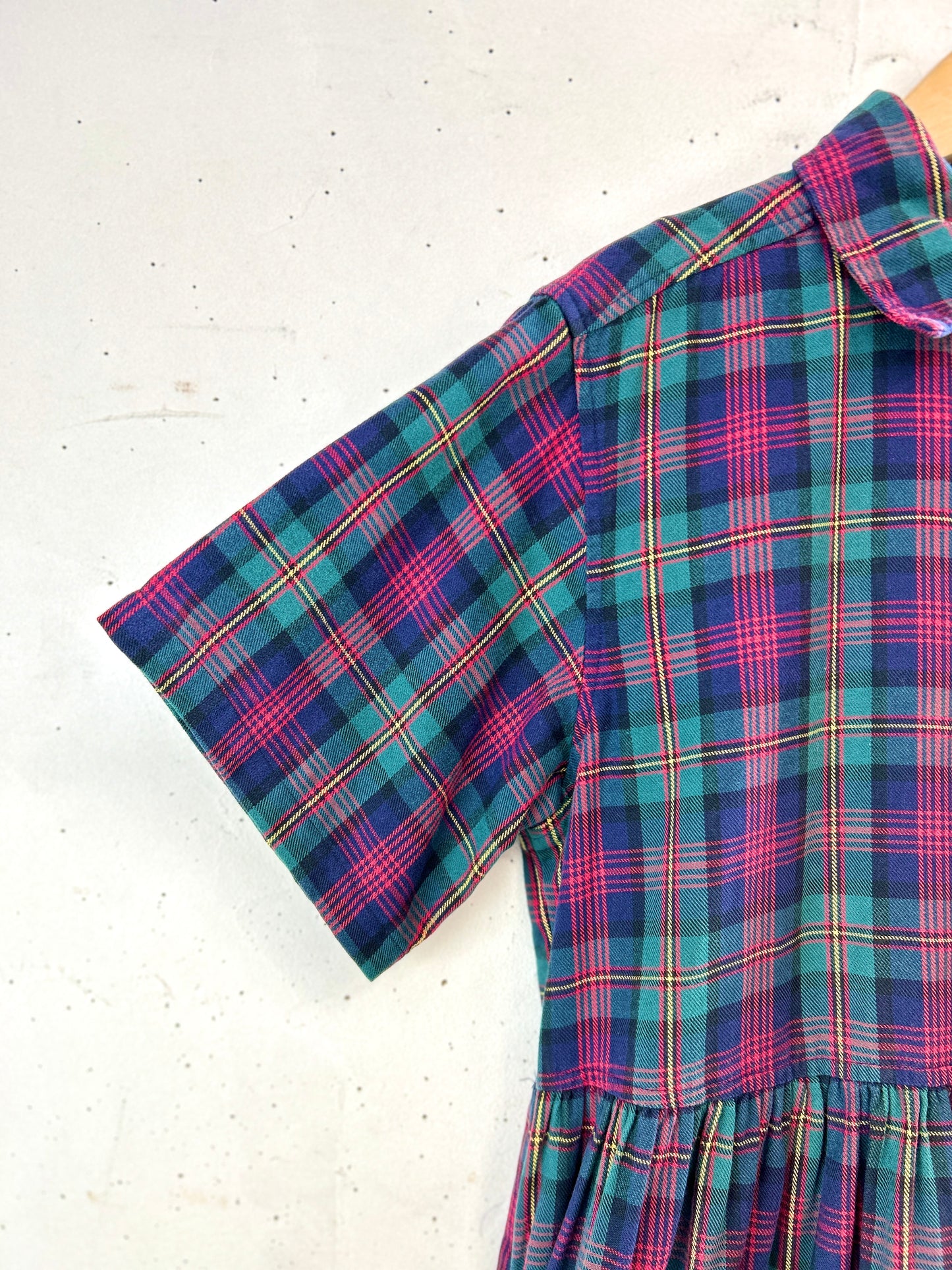 Vintage Plaid Dress [A31349]