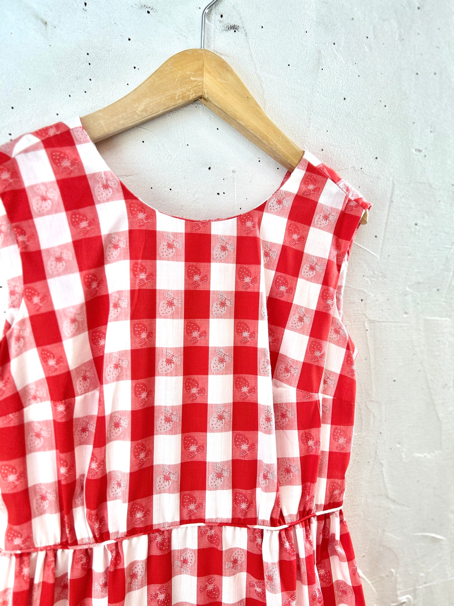 Vintage Dress ‘70s Strawberry [H30838]
