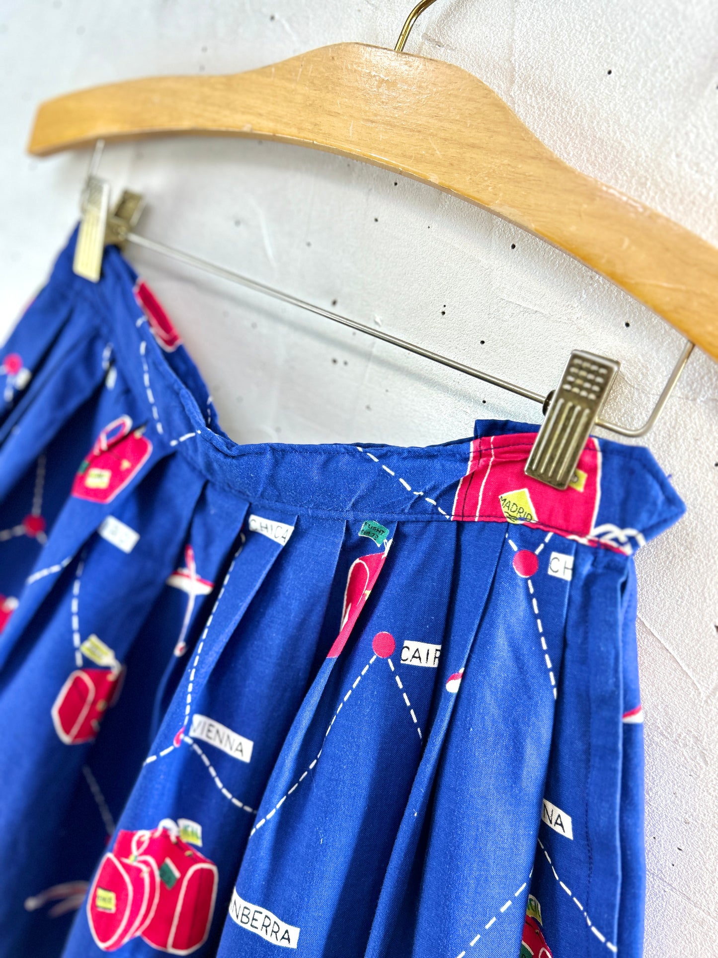 '70s Vintage End Pattern Skirt [I30178]