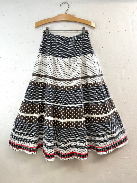 Vintage Tired Skirt  [F32872]
