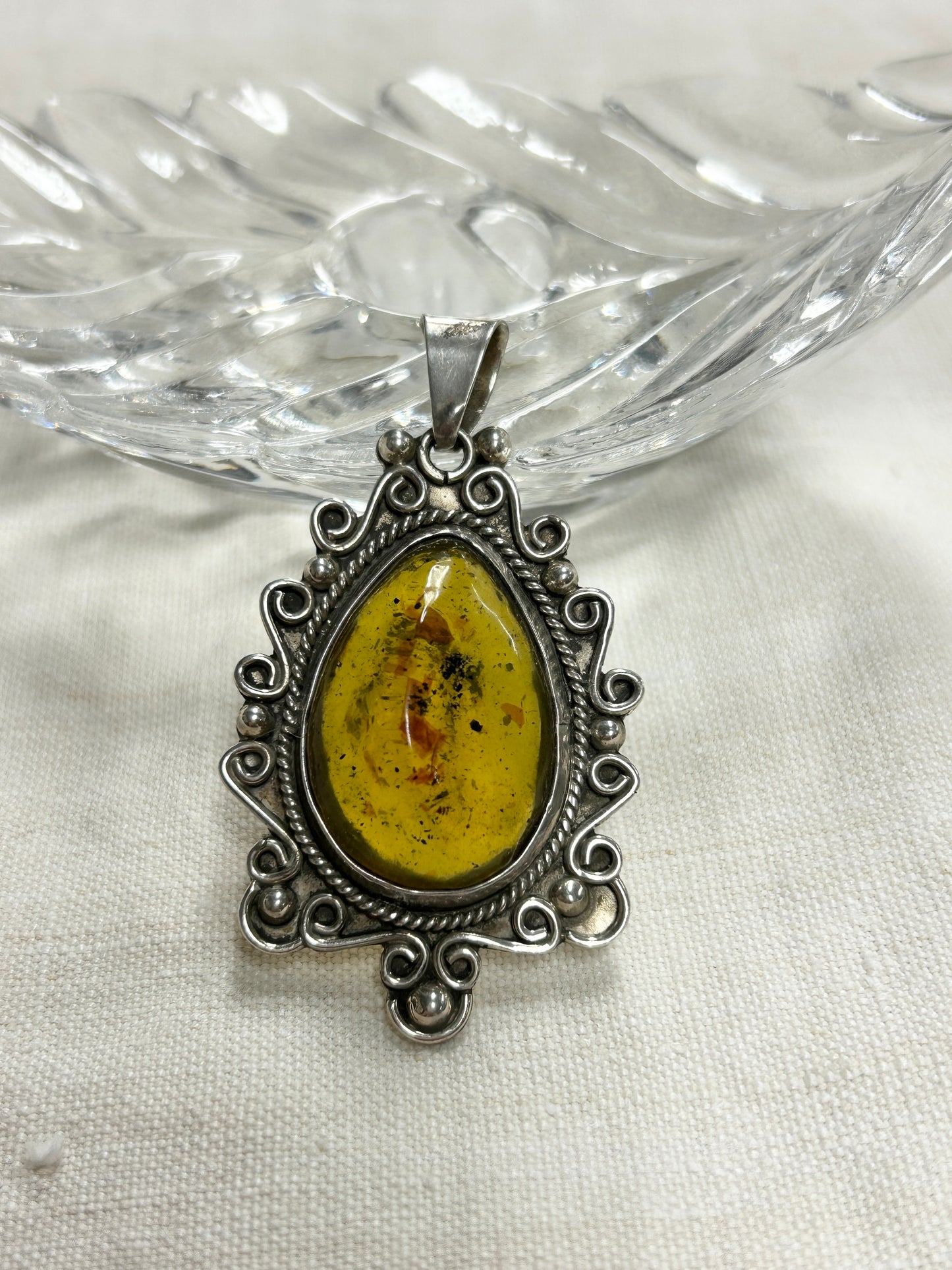 Vintage 925 Silver MEXICO Pendant Top [J30537]