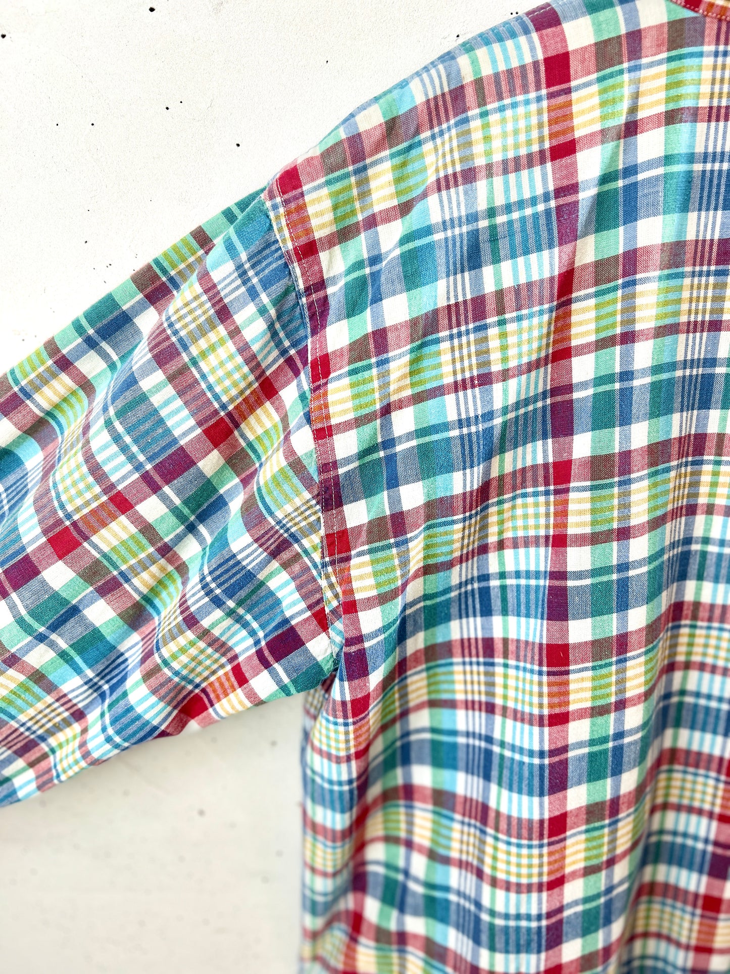 Vintage Plaid Jacket　MADE IN INDIA  [I3104]