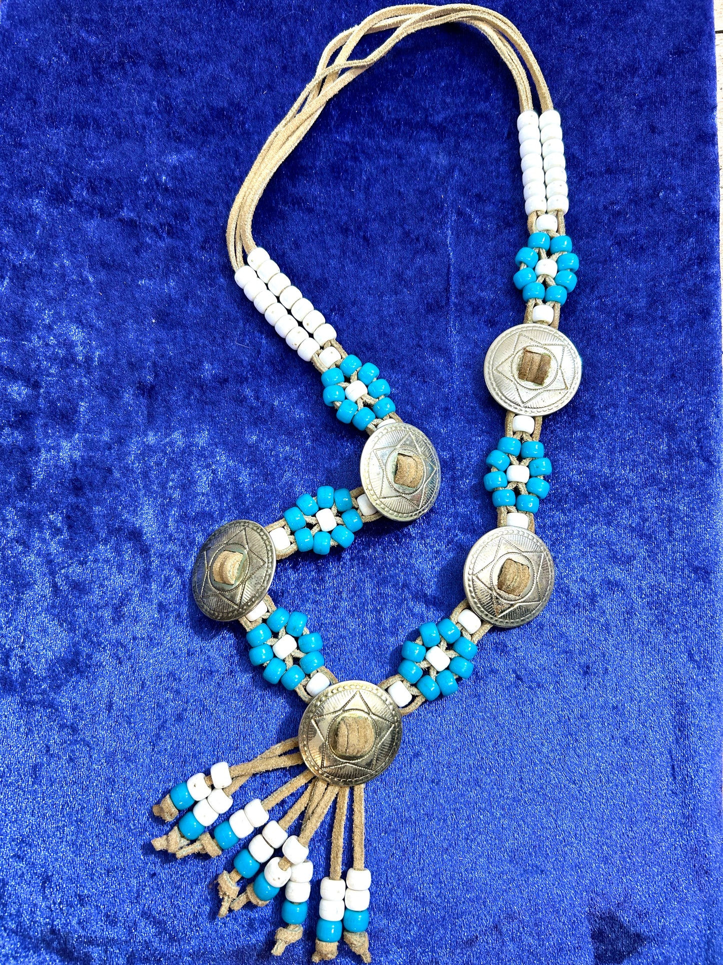 Vintage beaded necklace [I30343]
