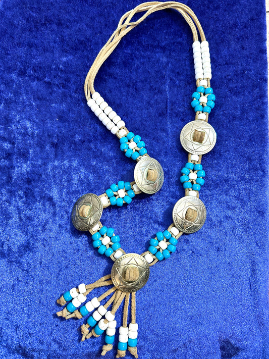 Vintage beaded necklace [I30343]