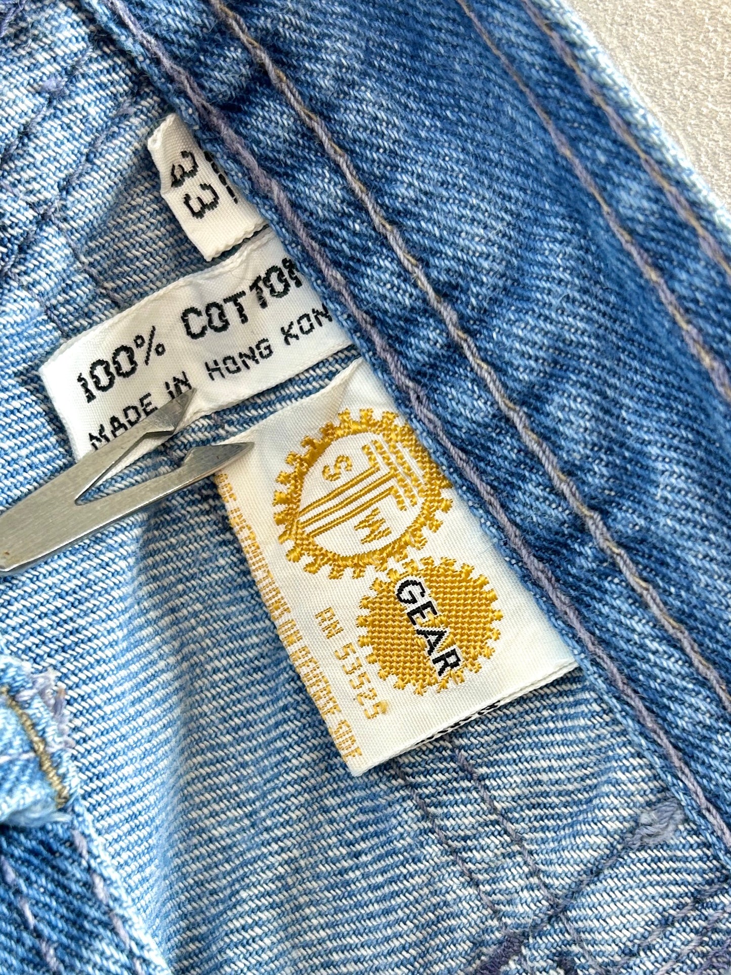 ’70s Vintage Denim Baggy Pants  [H33635]