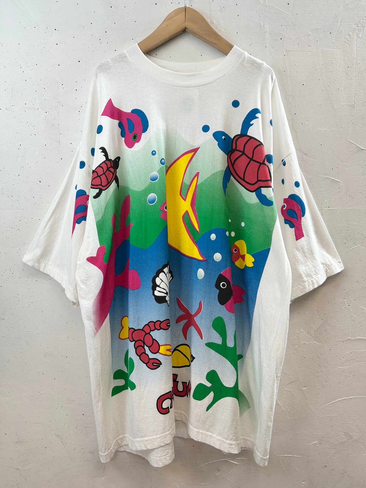 Vintage T SHIRT CANCUN Tropical Fish [H30835]