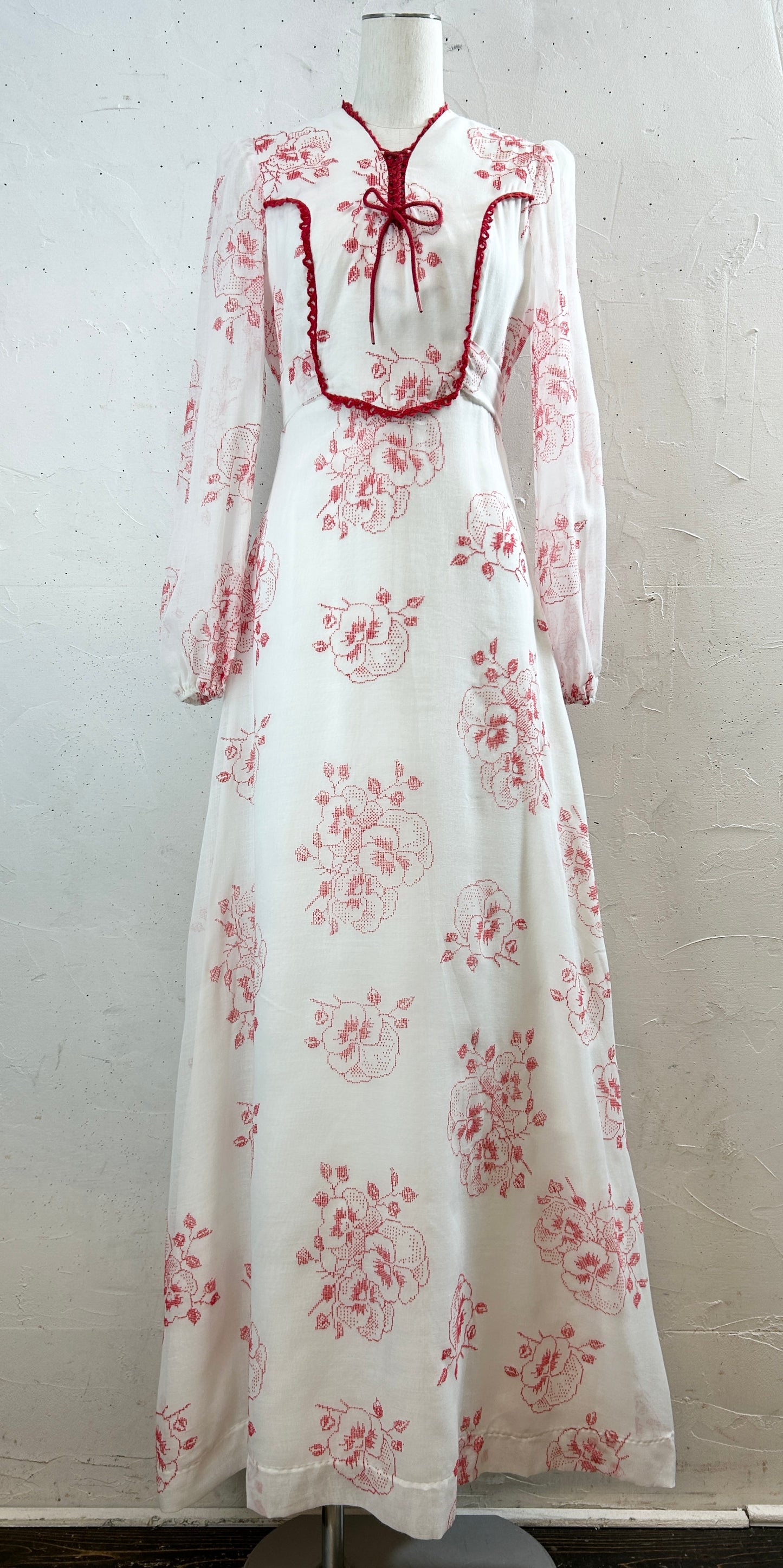 '70s Vintage Dress 〜Montgomery WARD〜 [J30638]