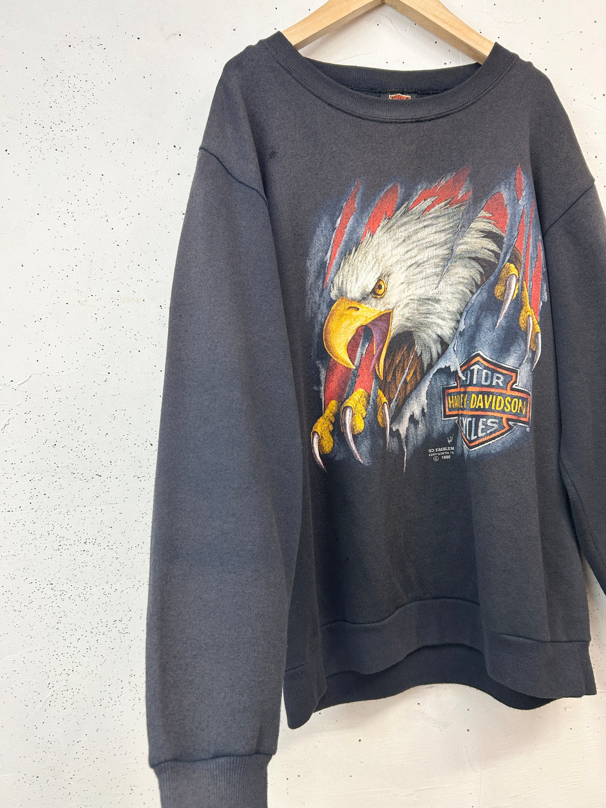 Vintage Sweat 〜3D EMBLEM Harley Davidson〜  [J34087]
