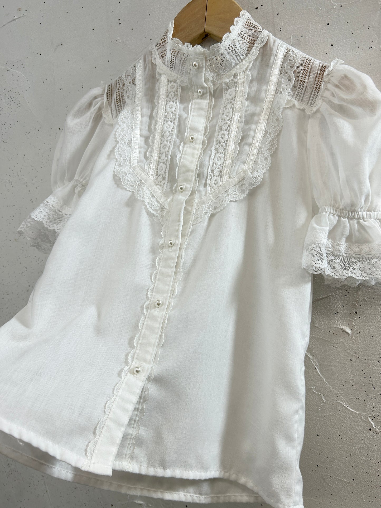 Vintage White Blouse 〜GUNNE SAX Kids〜 [G33266]