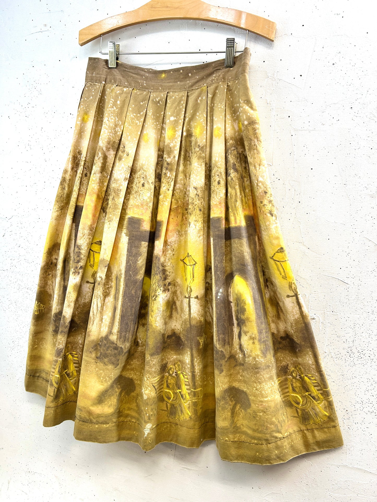 '50s Vintage End Pattern Skirt [E32549]
