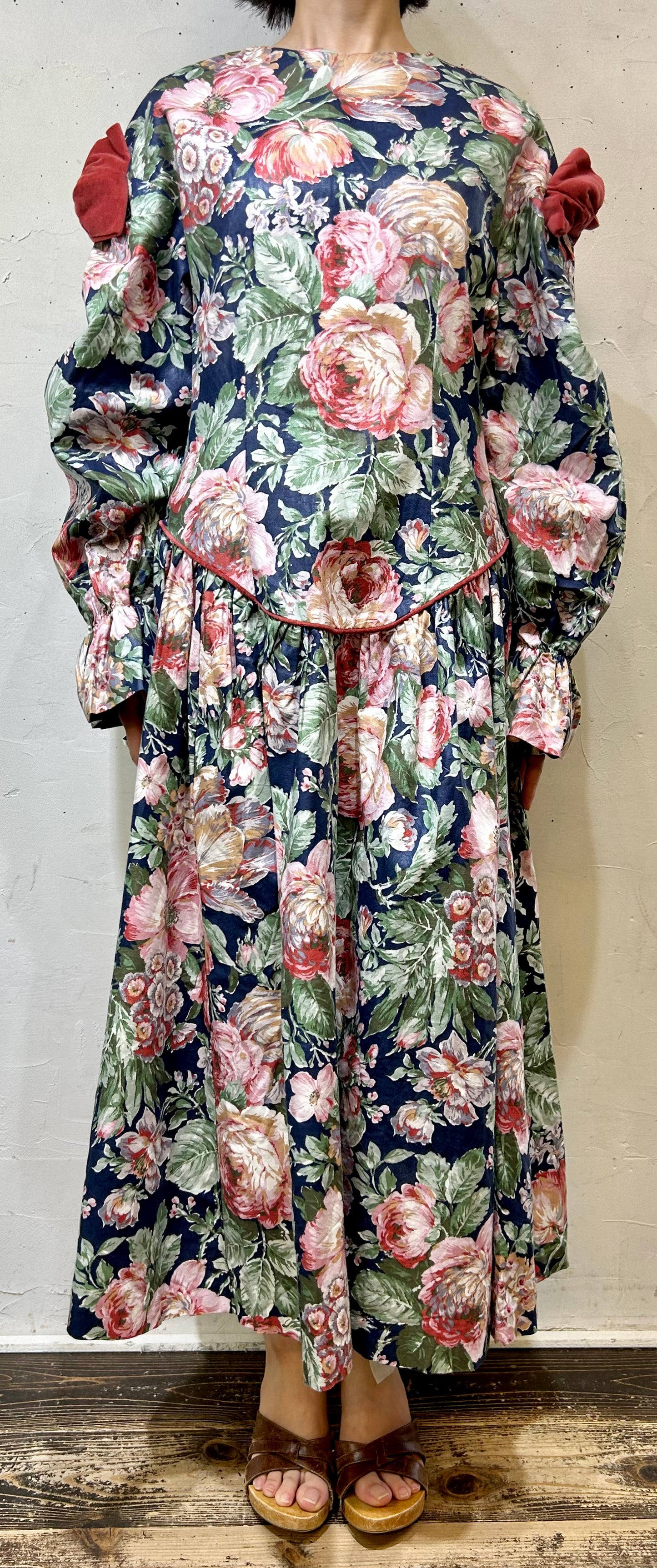 Vintage Cotton Dress MADE IN USA [H24839]