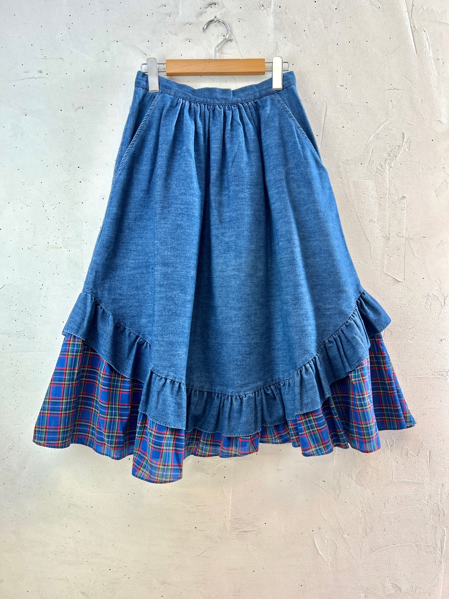Vintage Tiered Skirt  new york  [H30822]