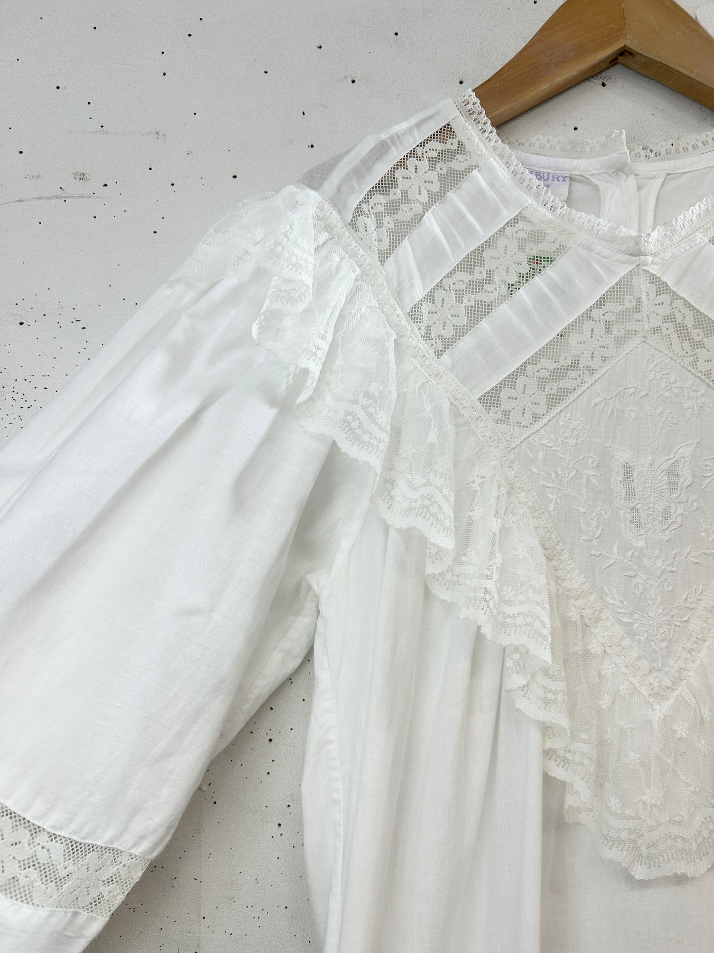 Vintage White Dress 〜SAYBURY Made in INDIA〜 [H33477]