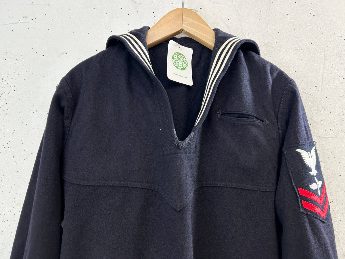 '50s〜'60s Vintage U.S.NAVY Sailor Shirt [I34016]