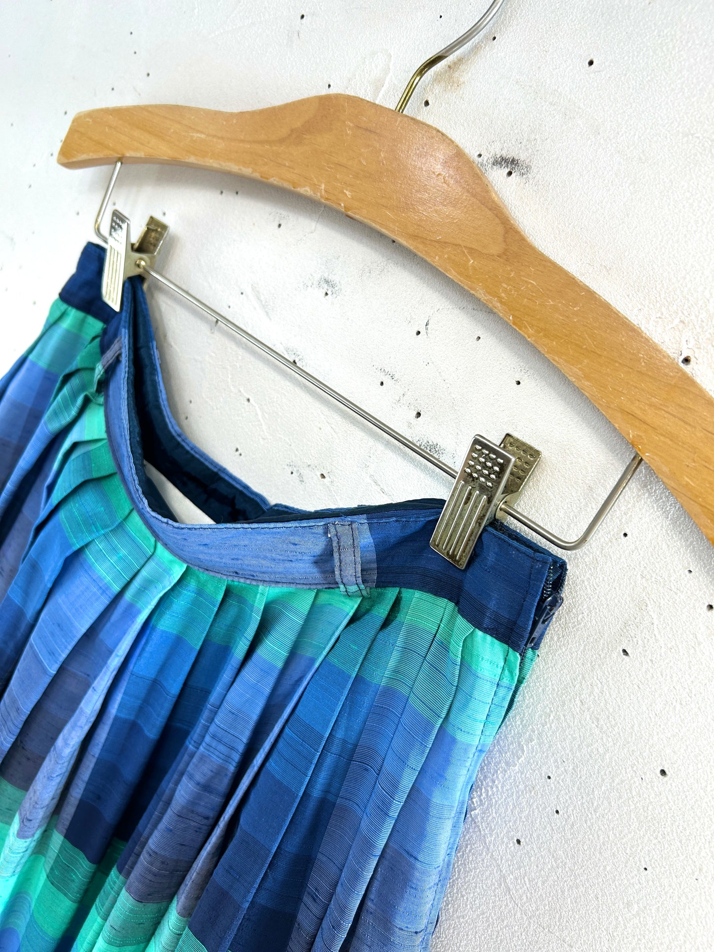 Vintage Plaid Skirt  Made in W.Garmany   [E32428]