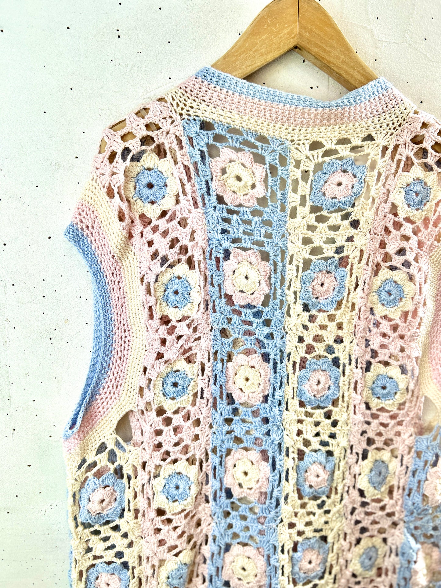 Vintage Granny Square Vest [I30999]