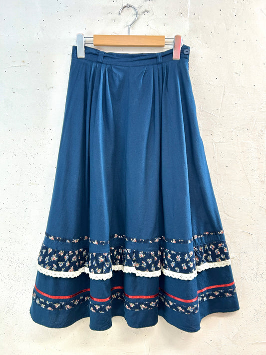 Vintage  Flower  Lace Skirt [L30996]