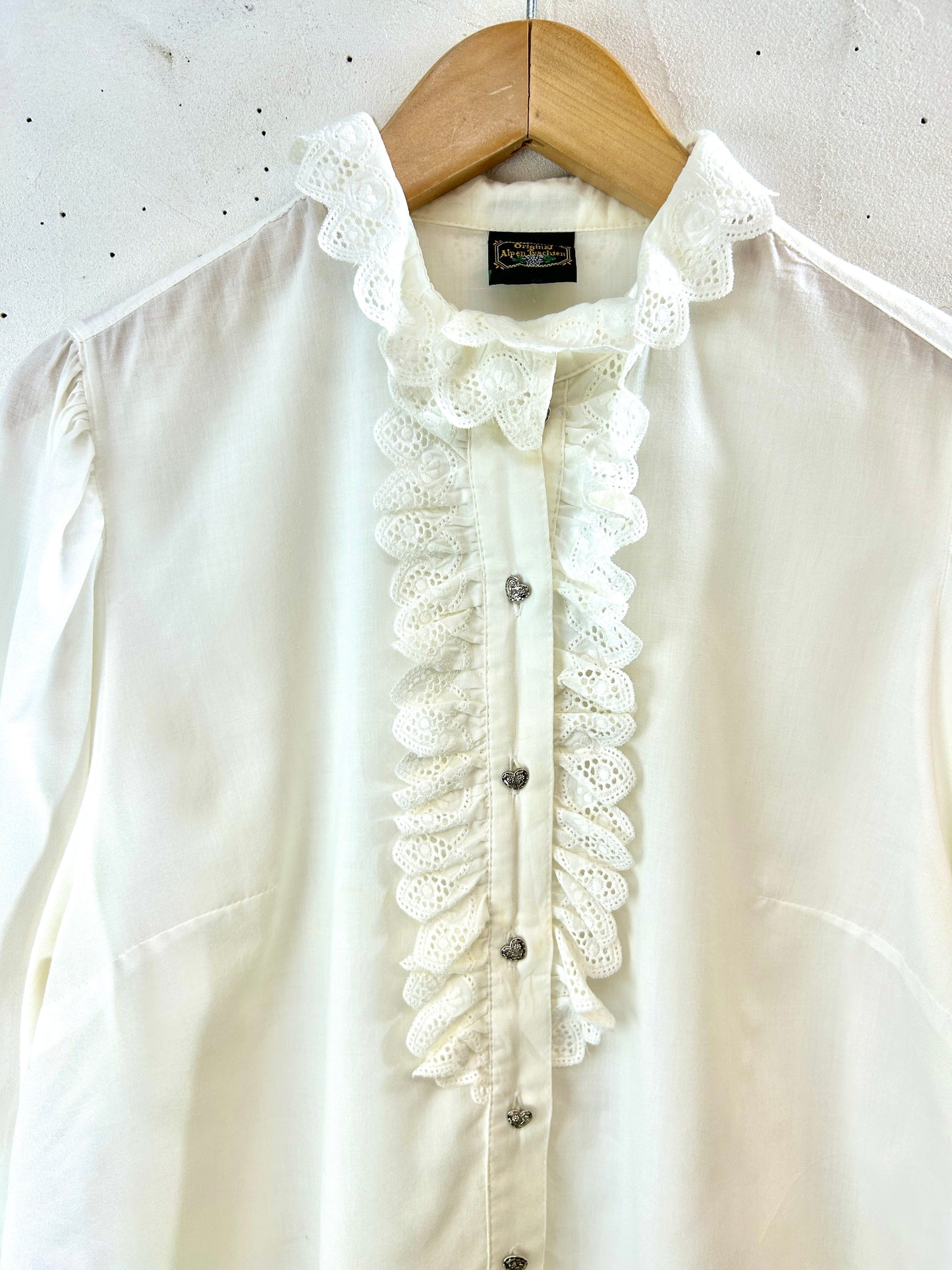 Vintage White Frill  Blouse [H30965]