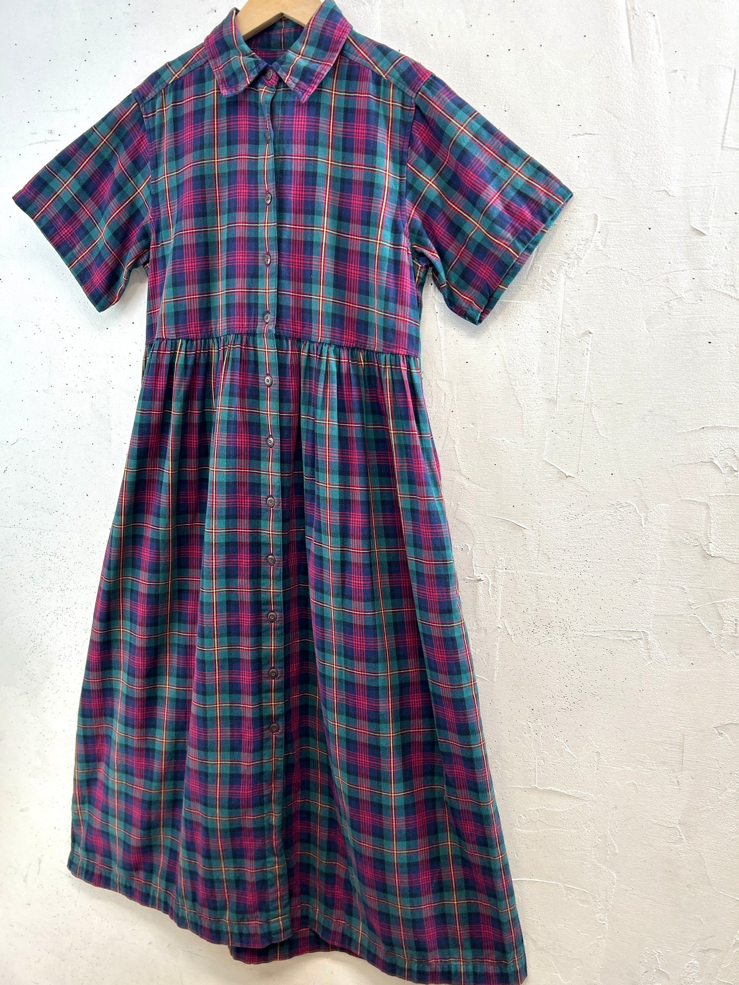 Vintage Plaid Dress [A31349]
