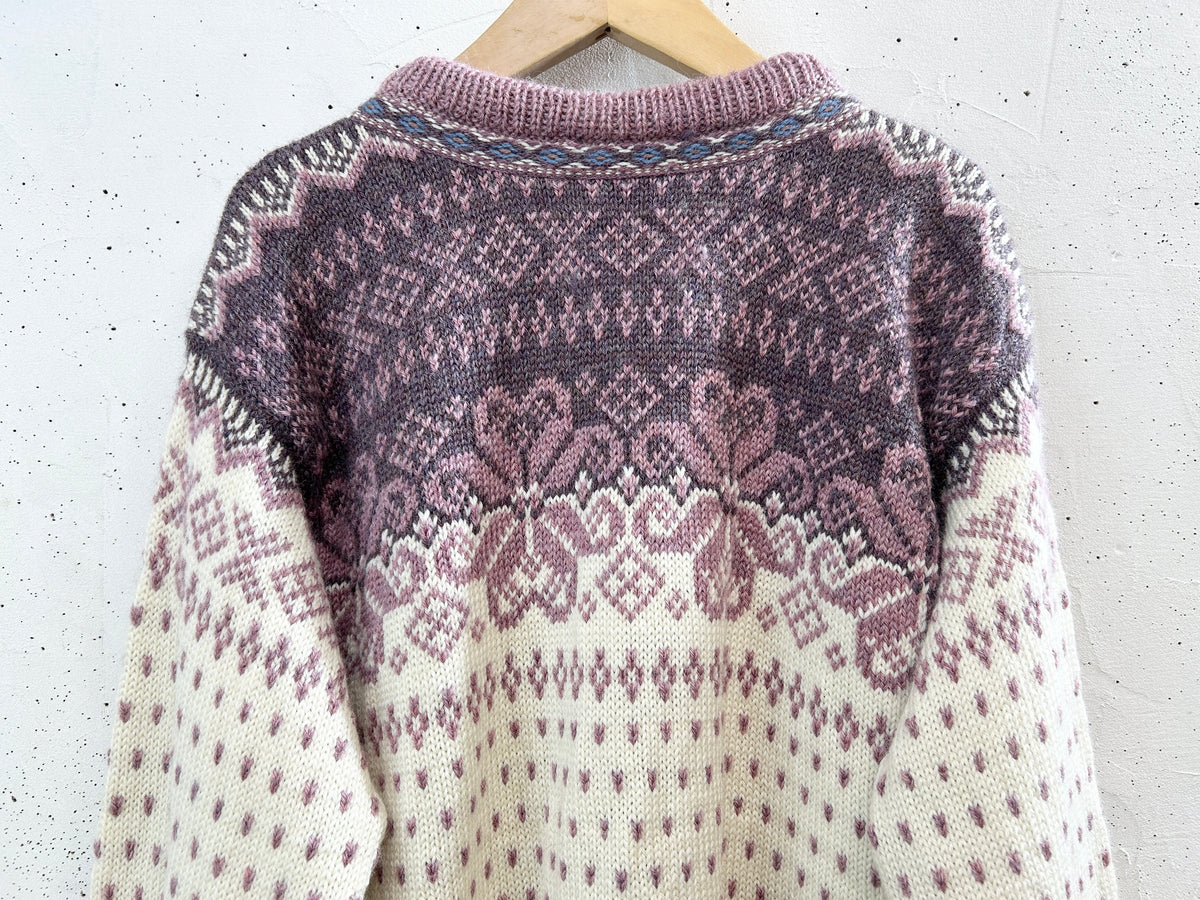 Vintage Nordic Knit Cardigan  MADE IN NORWAY [J34339]
