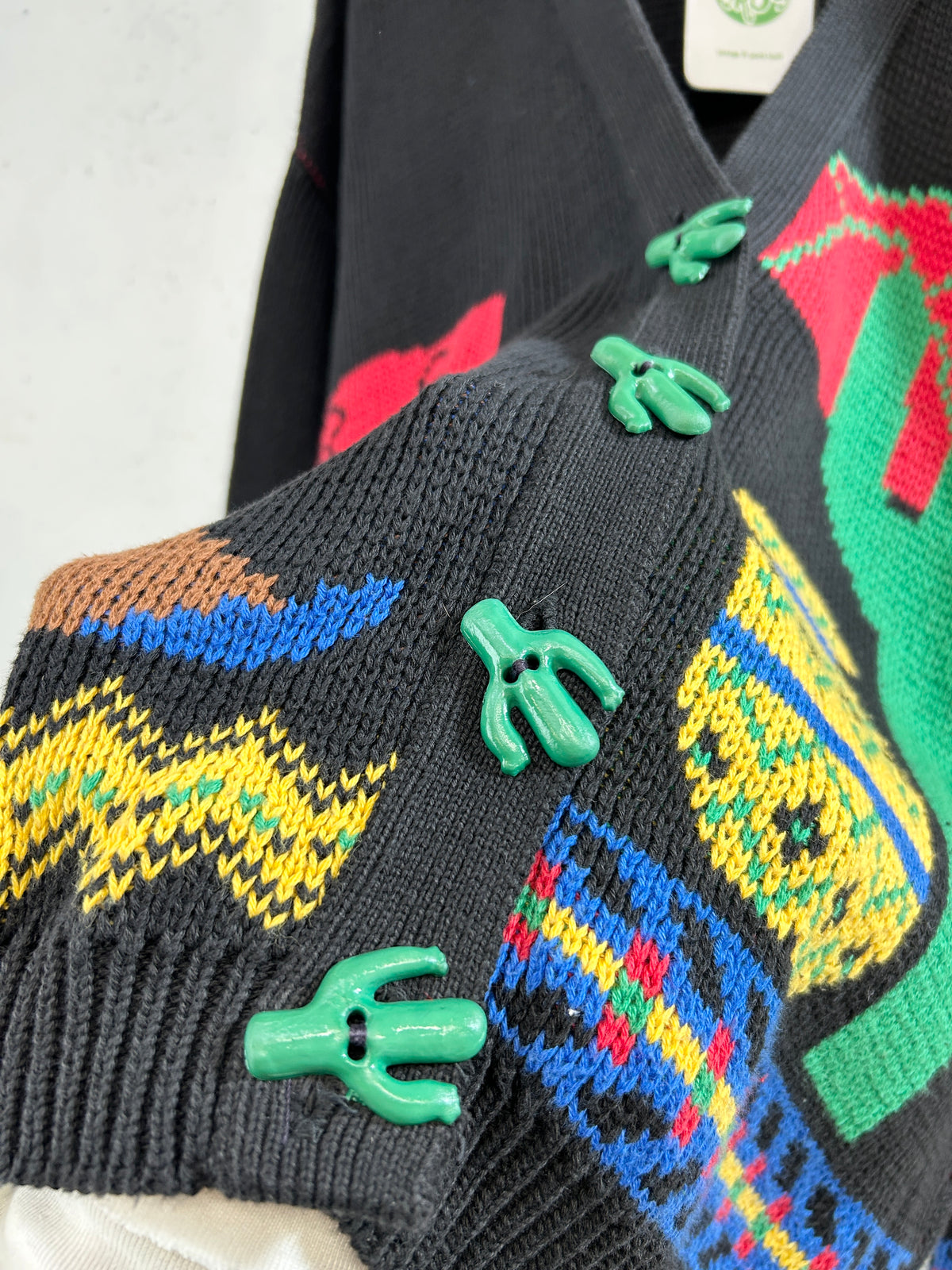 Vintage Cotton Knit Cardigan 〜MADE IN USA〜 [J34215]