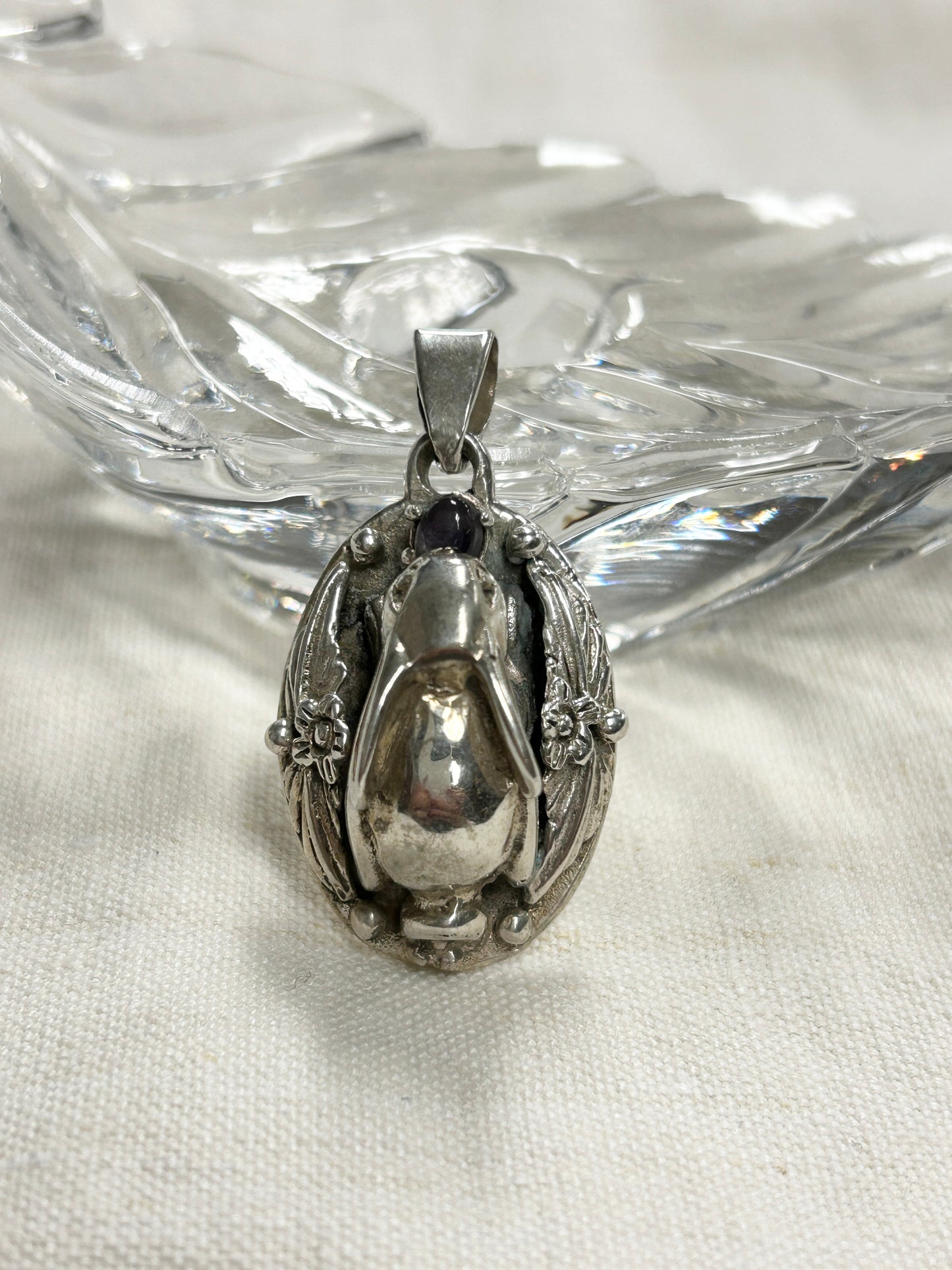 Vintage 925 Silver MEXICO Pendant Top [I30366]
