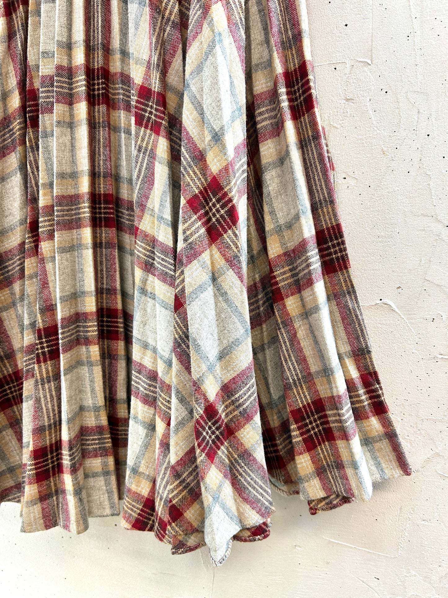 Vintage Wool Pleats Skirt [J30517]