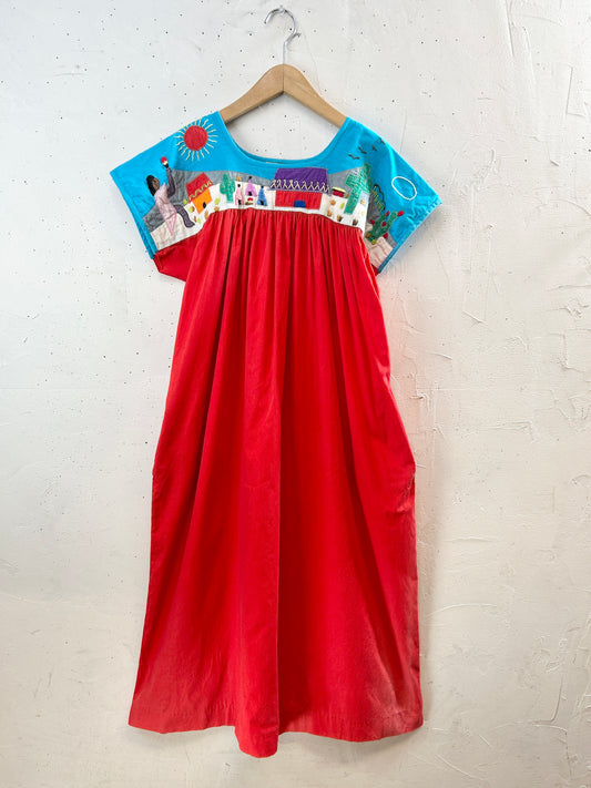 Vintage Mexico Embroidery Dress [H30855]