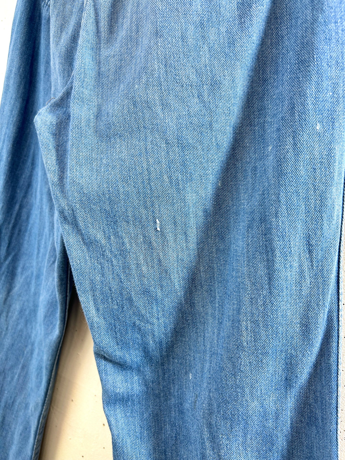 ’70s Vintage Denim Baggy Pants  [H33635]