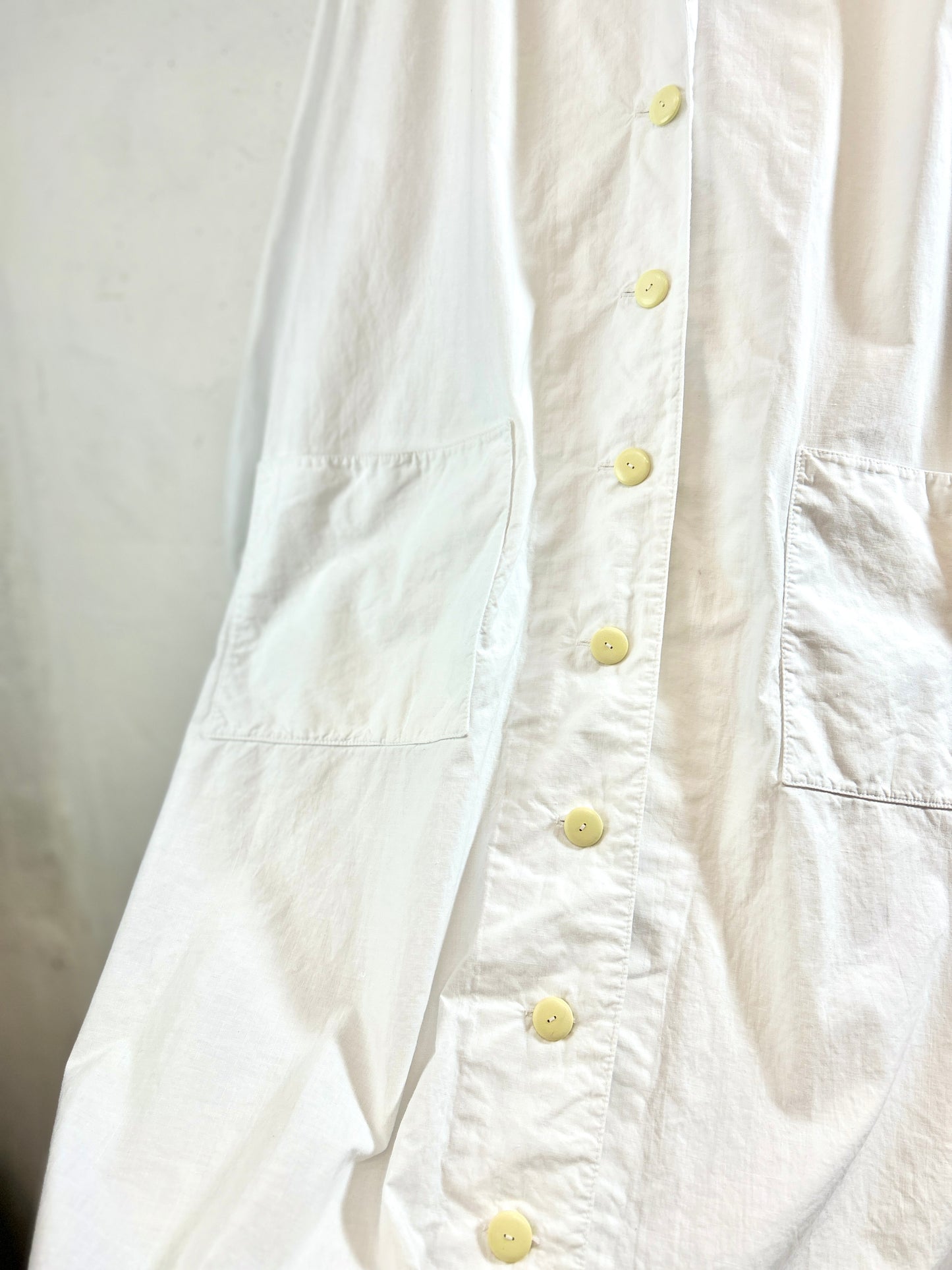 ’50s Vintage White Work Coat  [J30609]