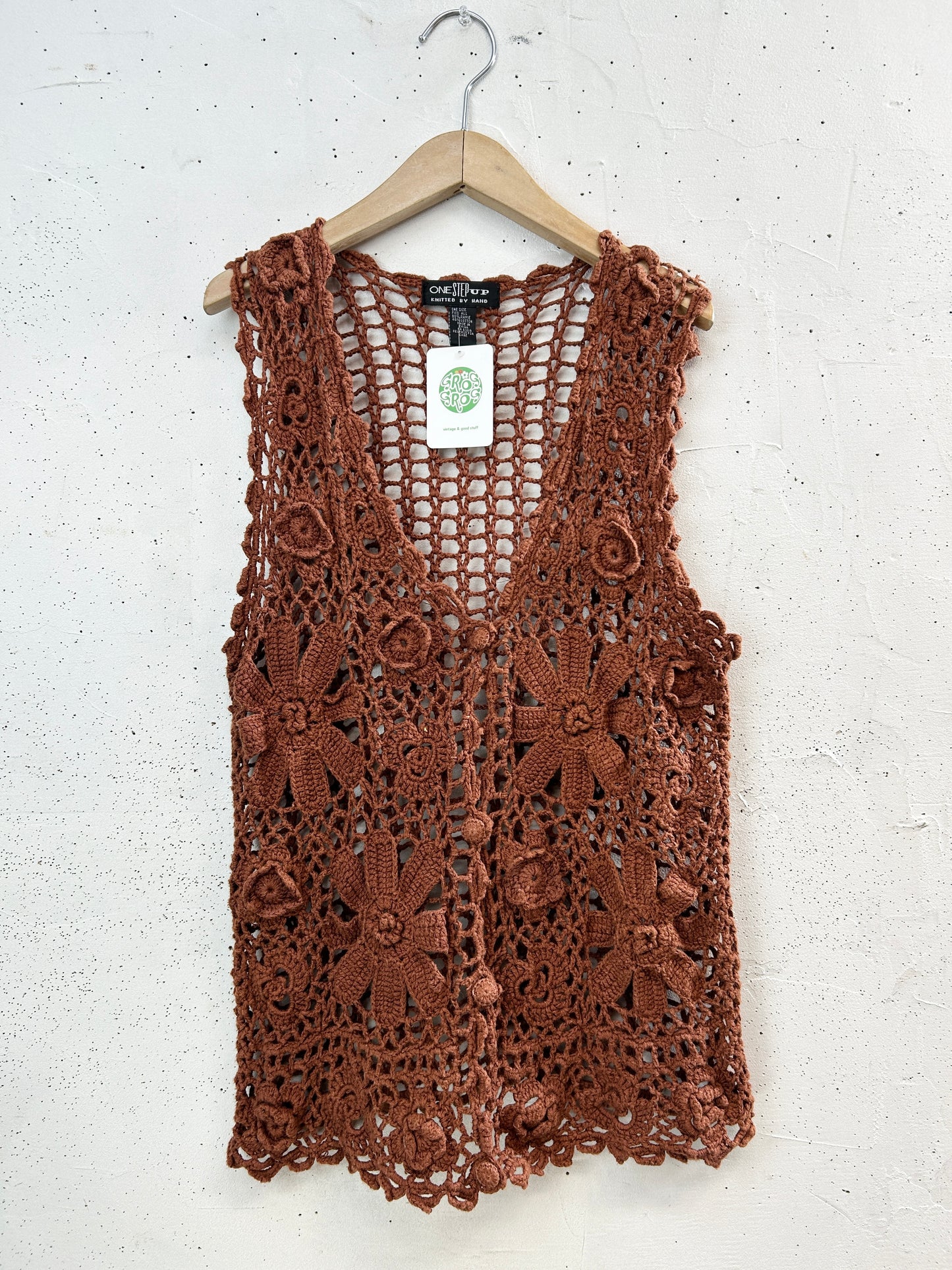 Vintage Crochet Vest [H33488]