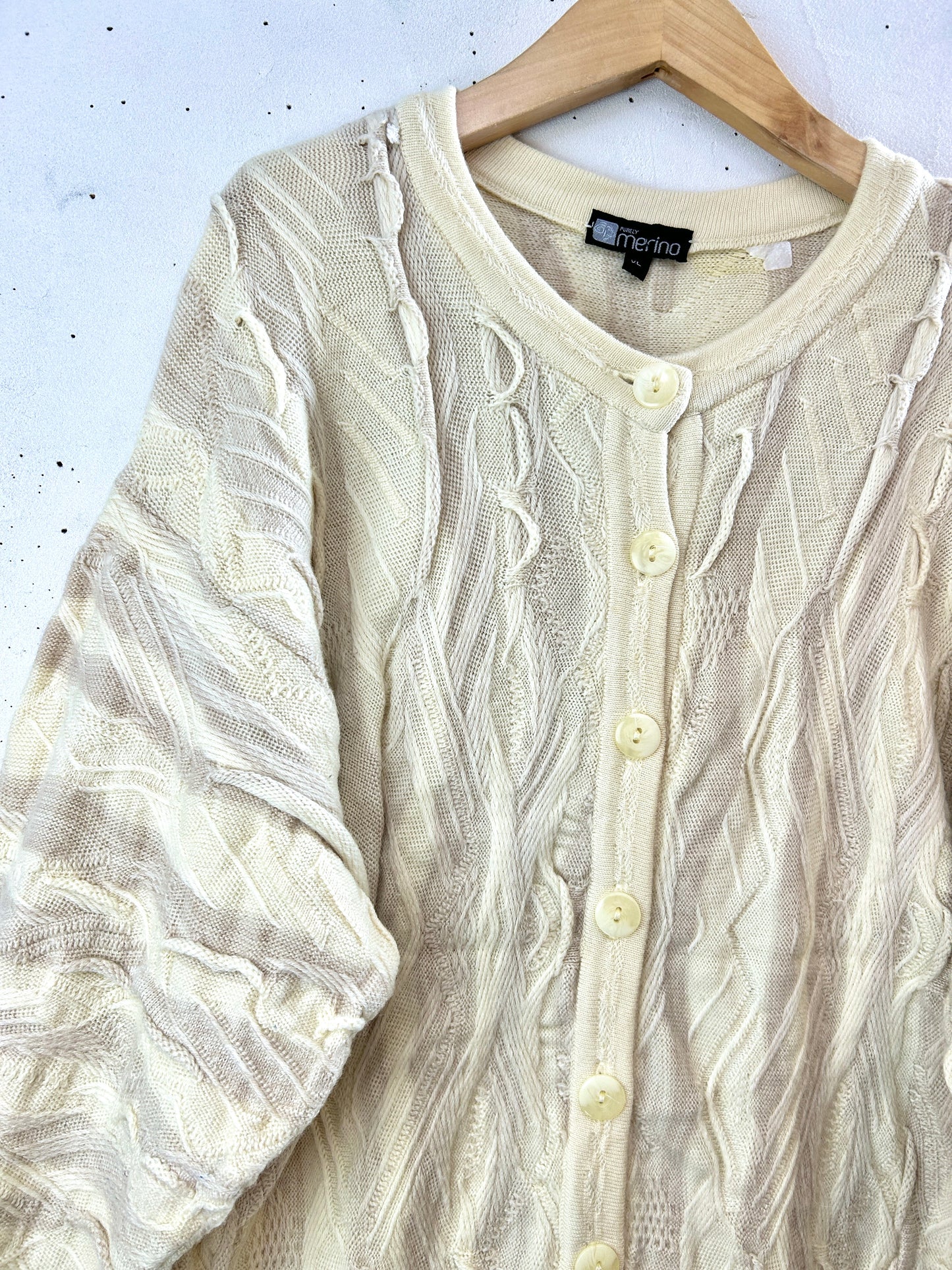 Vintage Crazy 3D Knit Cardigan AUSTRALIAN MADE [I30264]