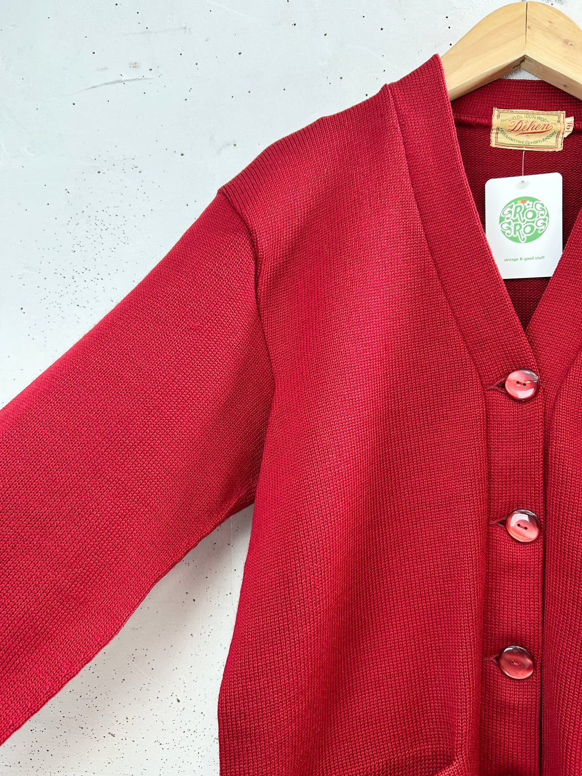 '60s Vintage Lettered Knit  Cardigan [I34043]