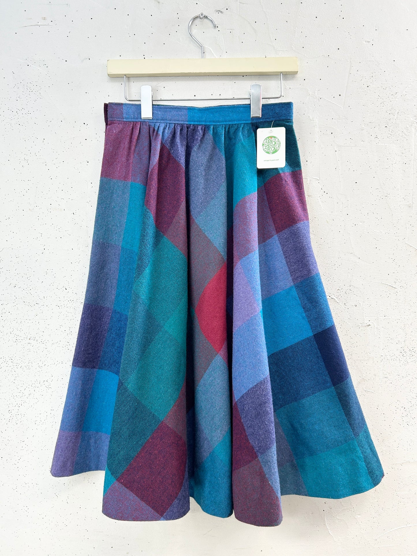Vintage Plaid Skirt  [I33753]