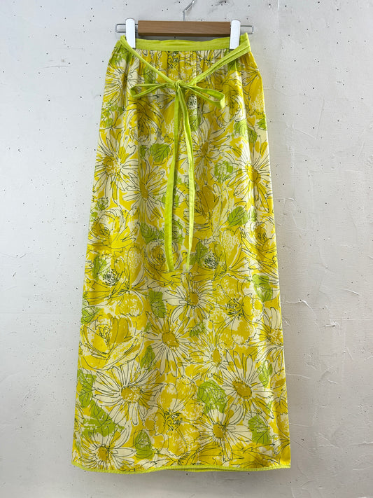 Vintage Wrap Skirt '70s Flower [H30807]