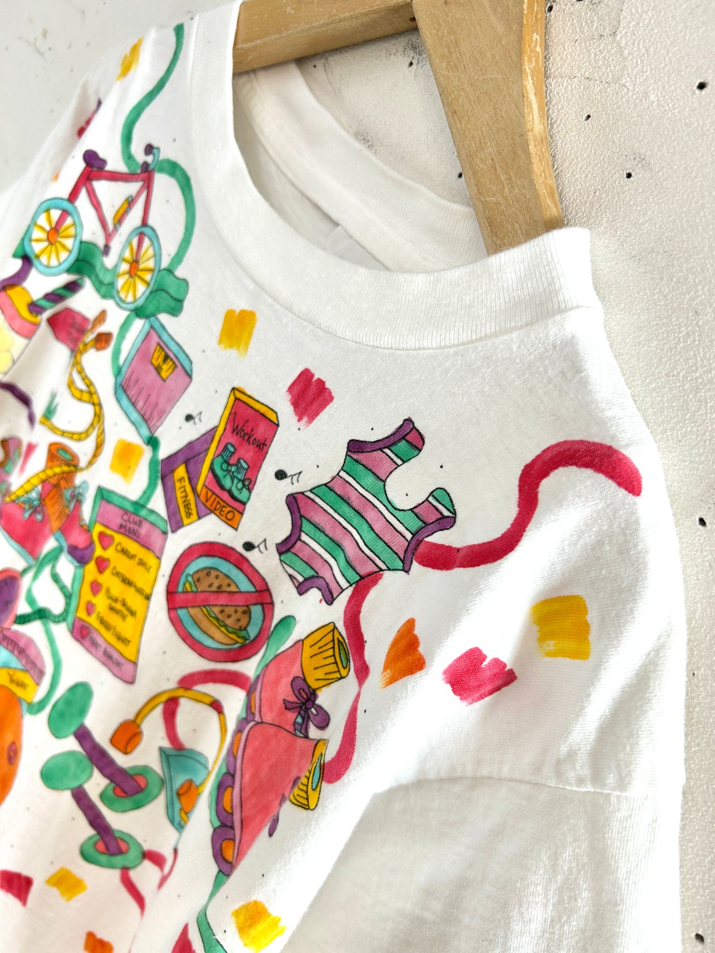 Vintage Hand Painted T-Shirt  MADE IN USA [F32762]