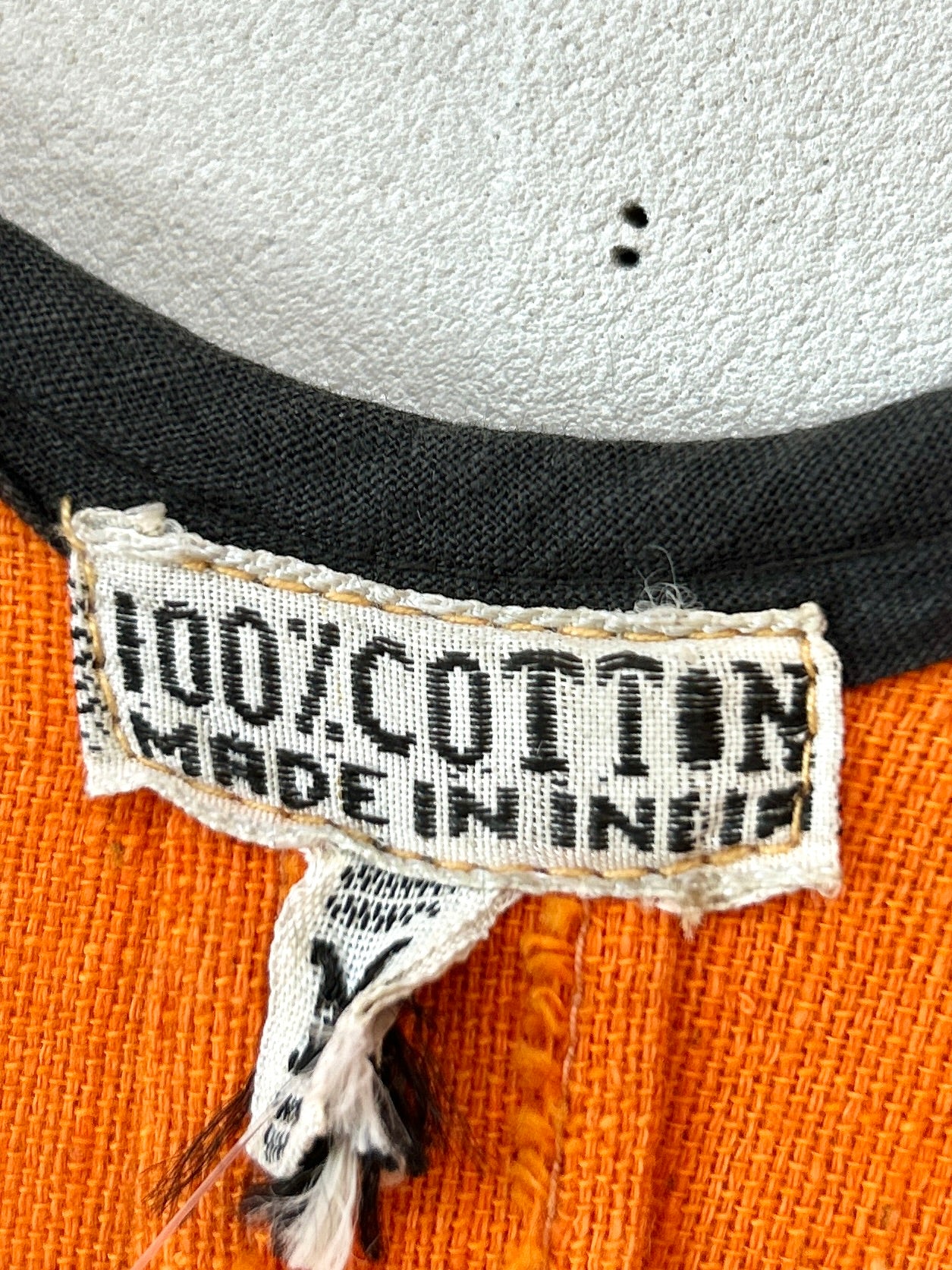'70s Vintage Indian Cotton Dress MADE IN INDIA [H30978]